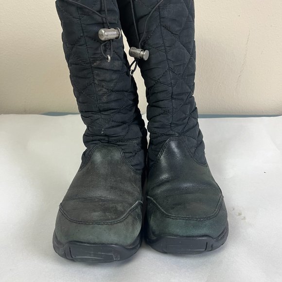 UGG Snowpeak Womens Winter Snow Boots US 7 Sherpa Lined Quilted Imsulated Black - Picture 9 of 10